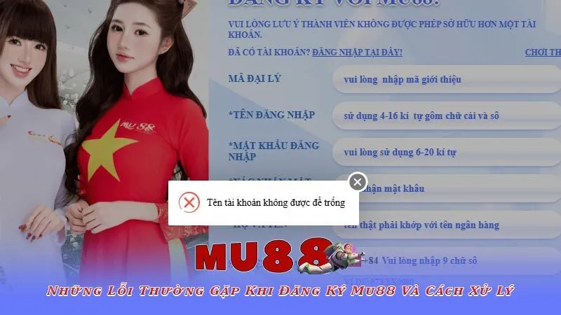 Hướng dẫn cách đăng ký Mu88 từng bước một chỉ cần làm theo 3 Những Lỗi Thường Gặp Khi Đăng Ký Mu88 Và Cách Xử Lý